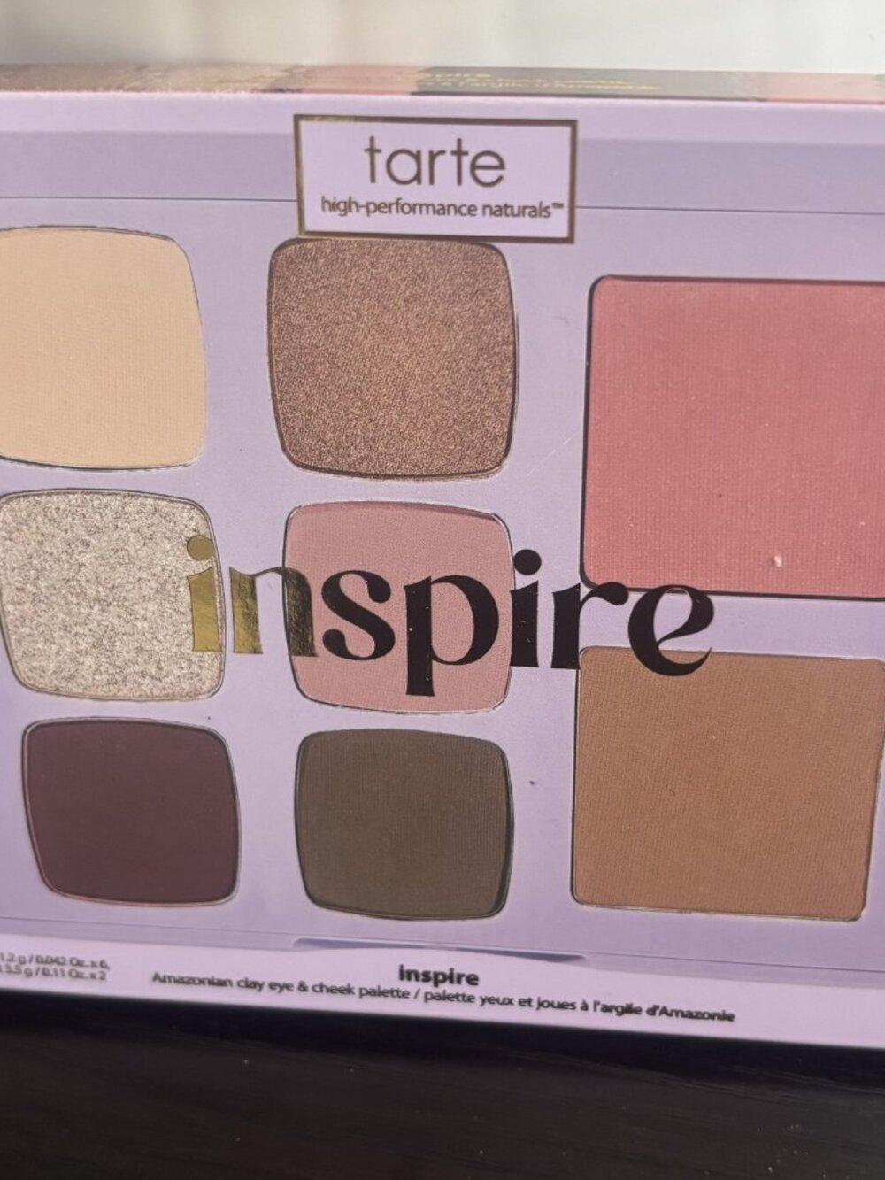 TARTE Inspire Amazonian Clay Eye & Cheek Palette Eyeshadow Blush Bronze